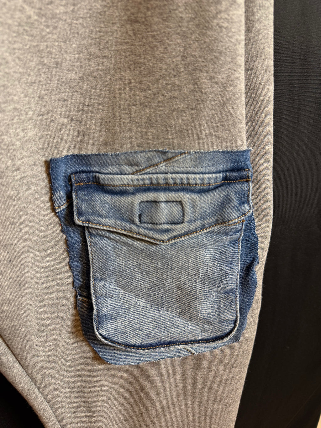 Pantalone felpa e denim