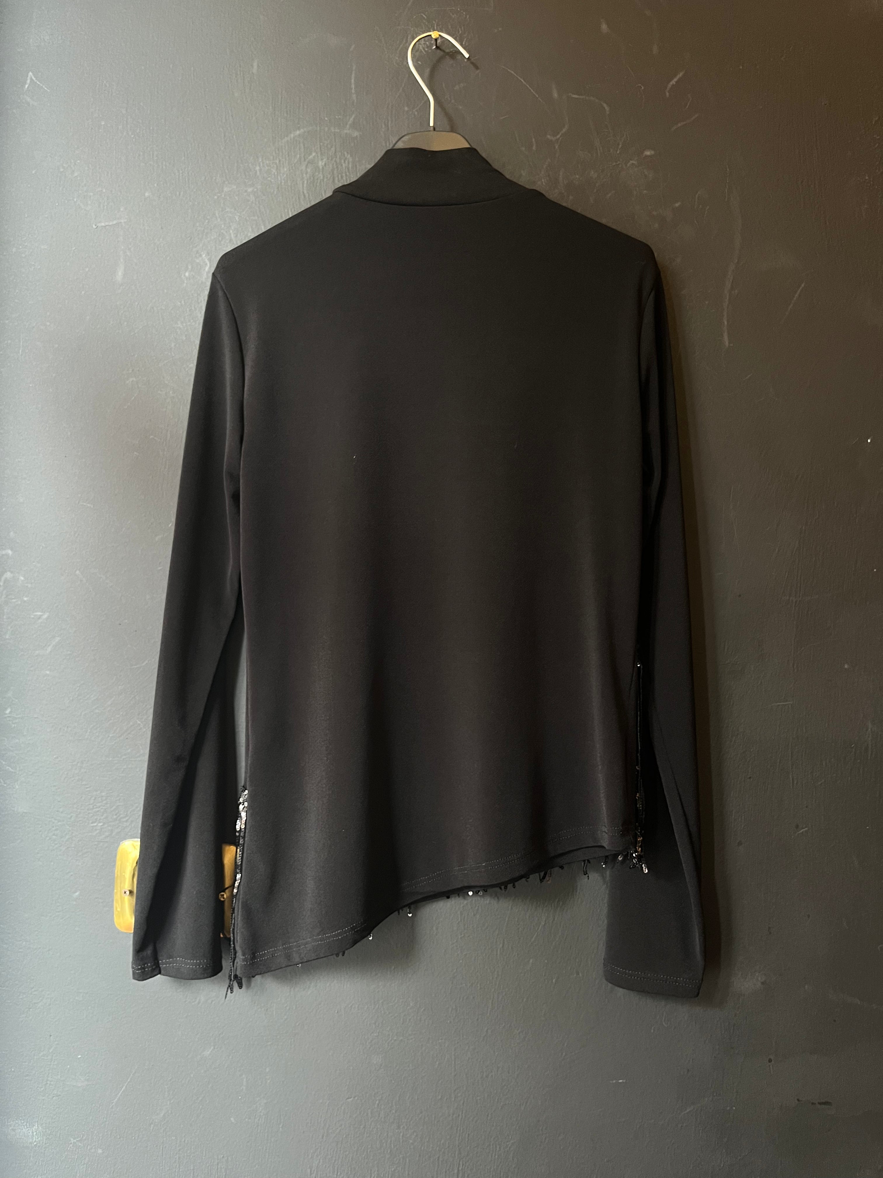 T-shirt con frange paillettes