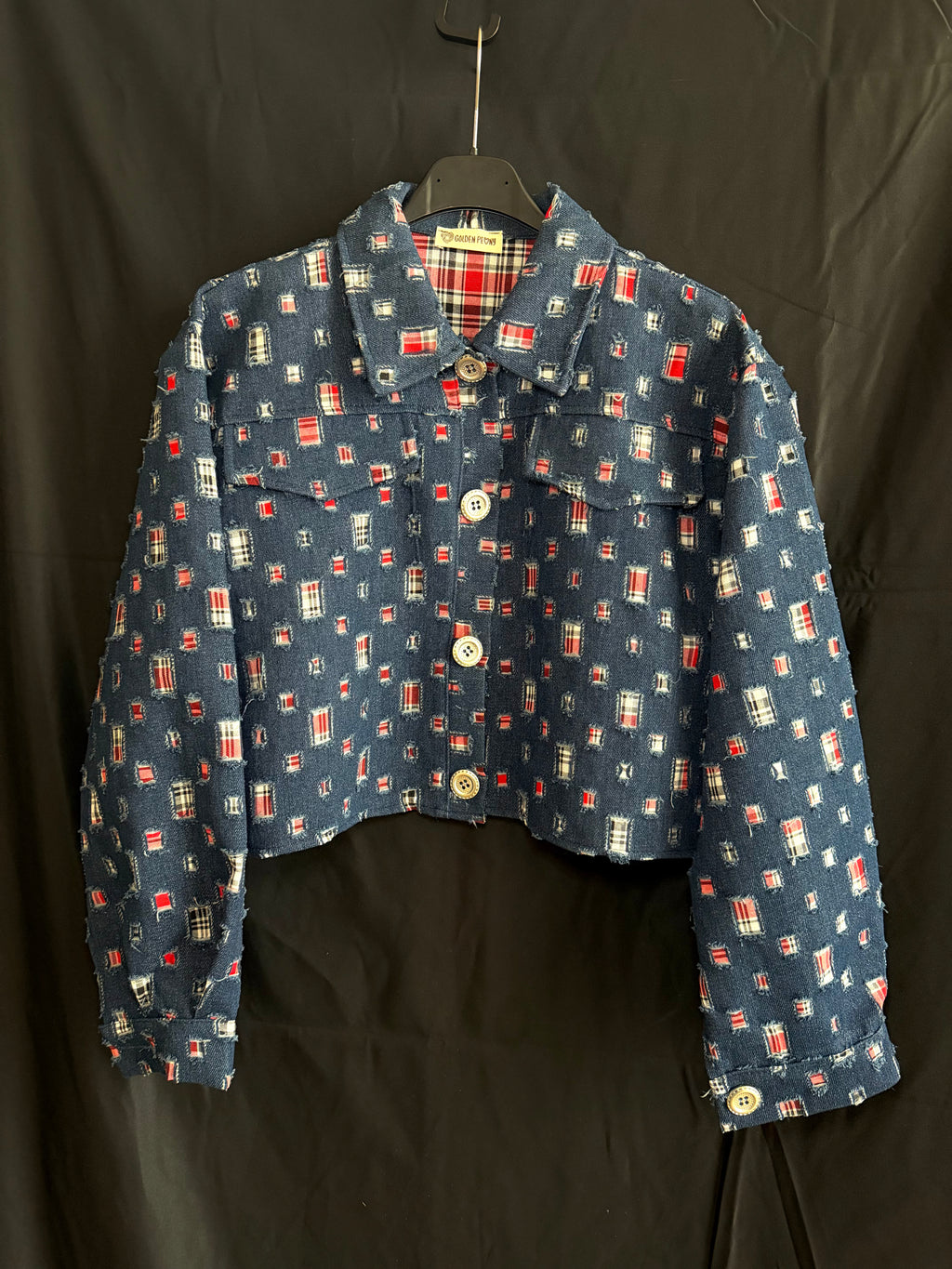 Giacchetta denim scacchi