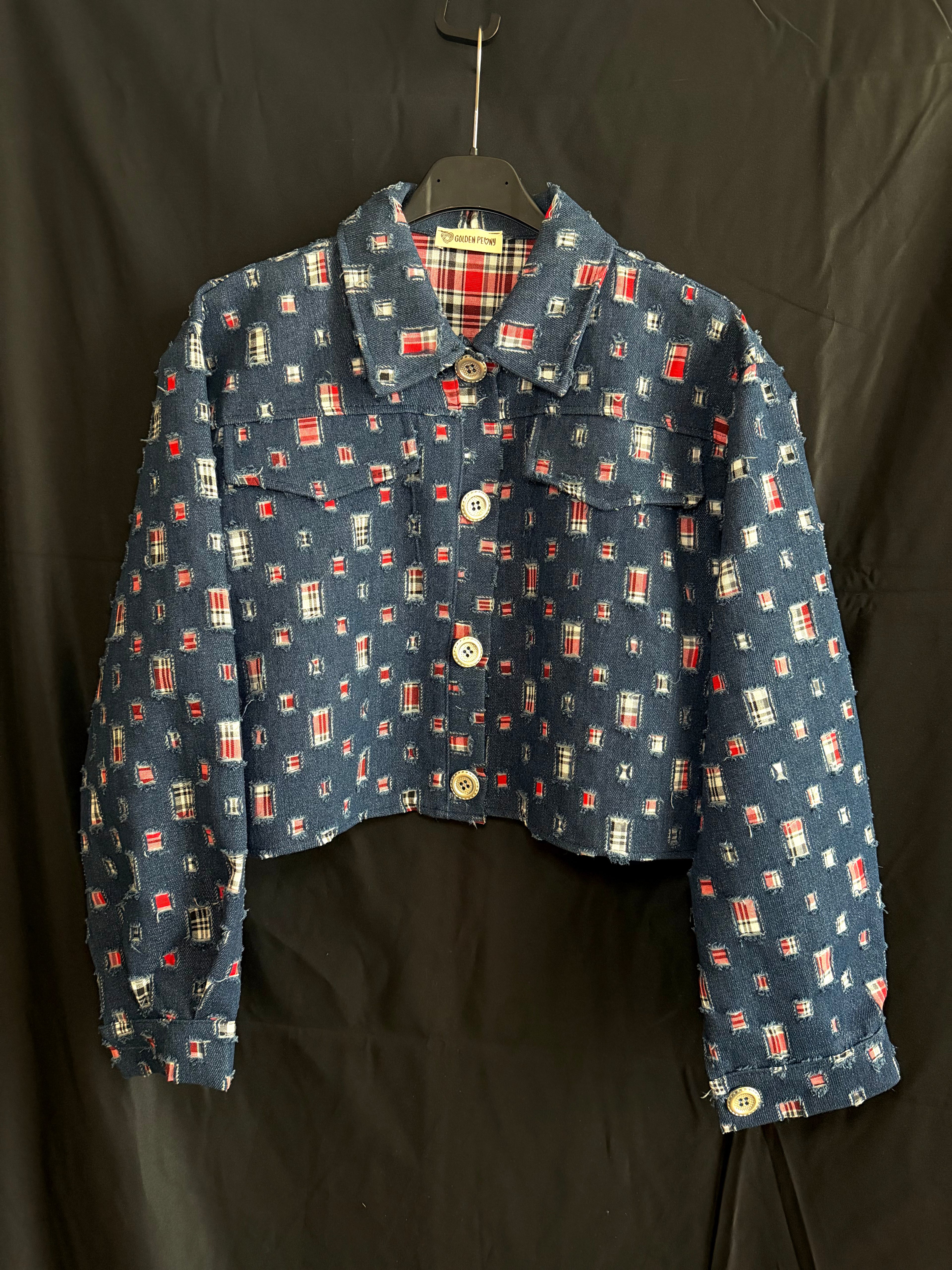 Giacchetta denim scacchi