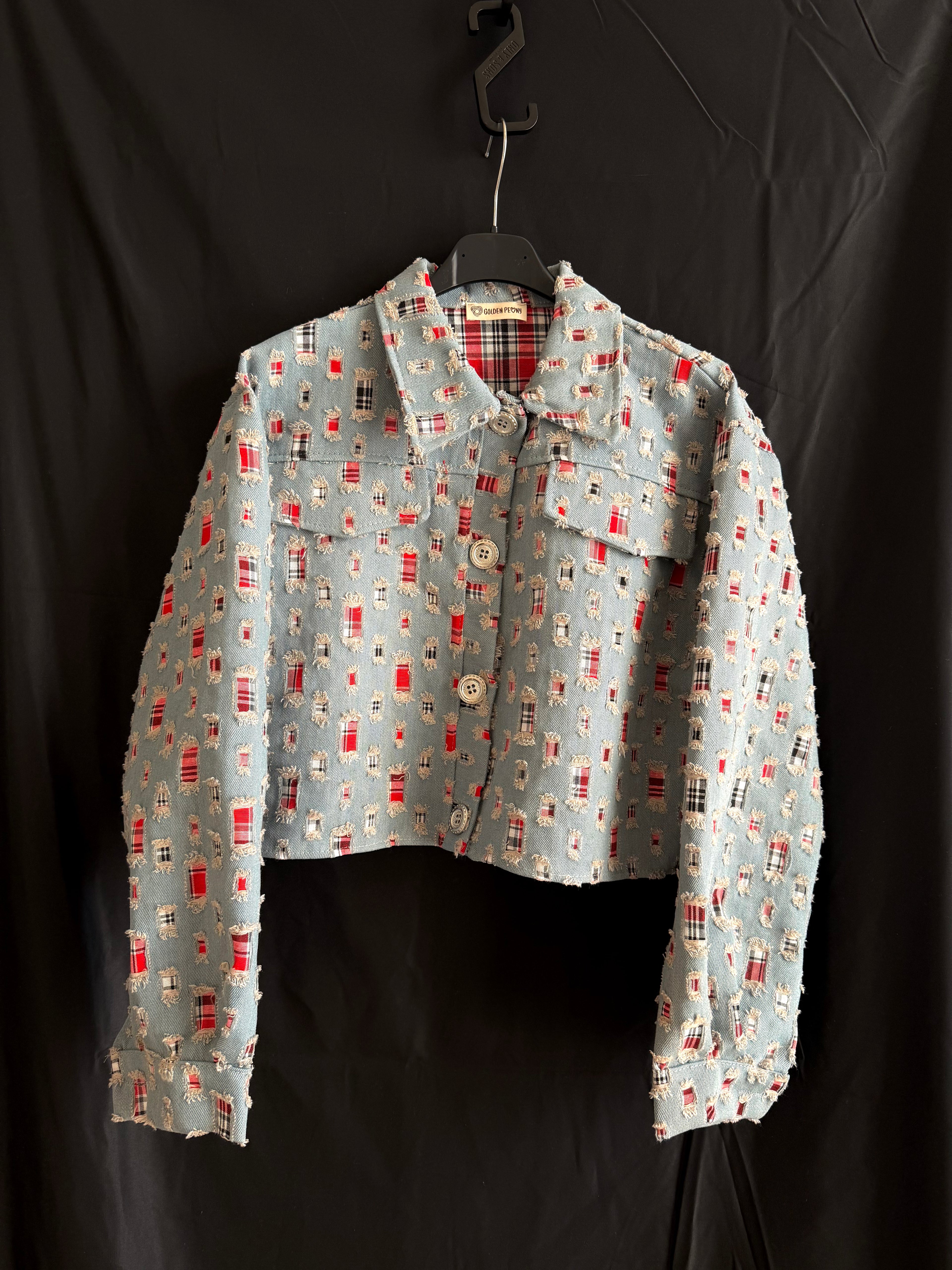Giacchetta denim scacchi