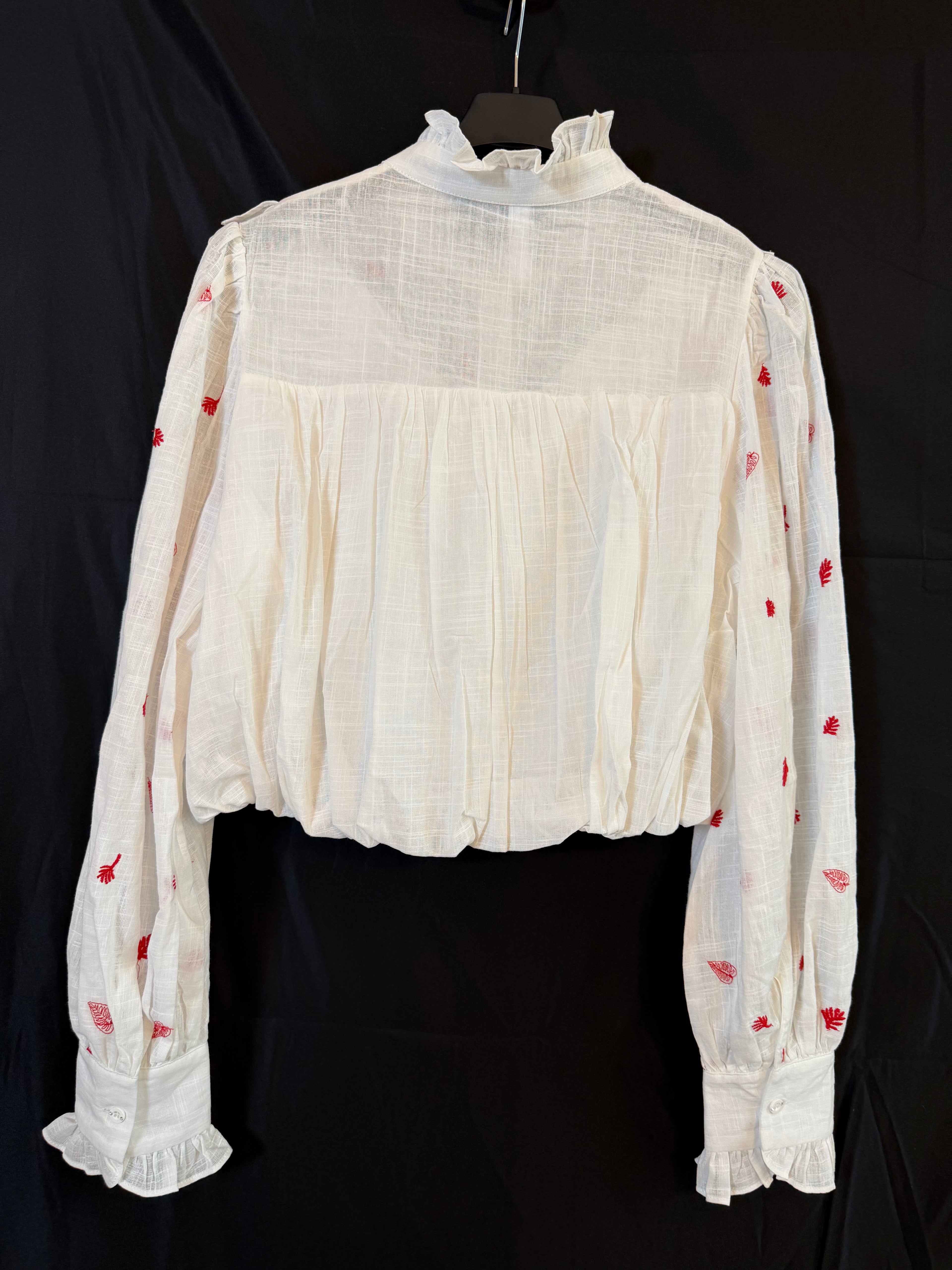 Camicia Ricamo Rosso
