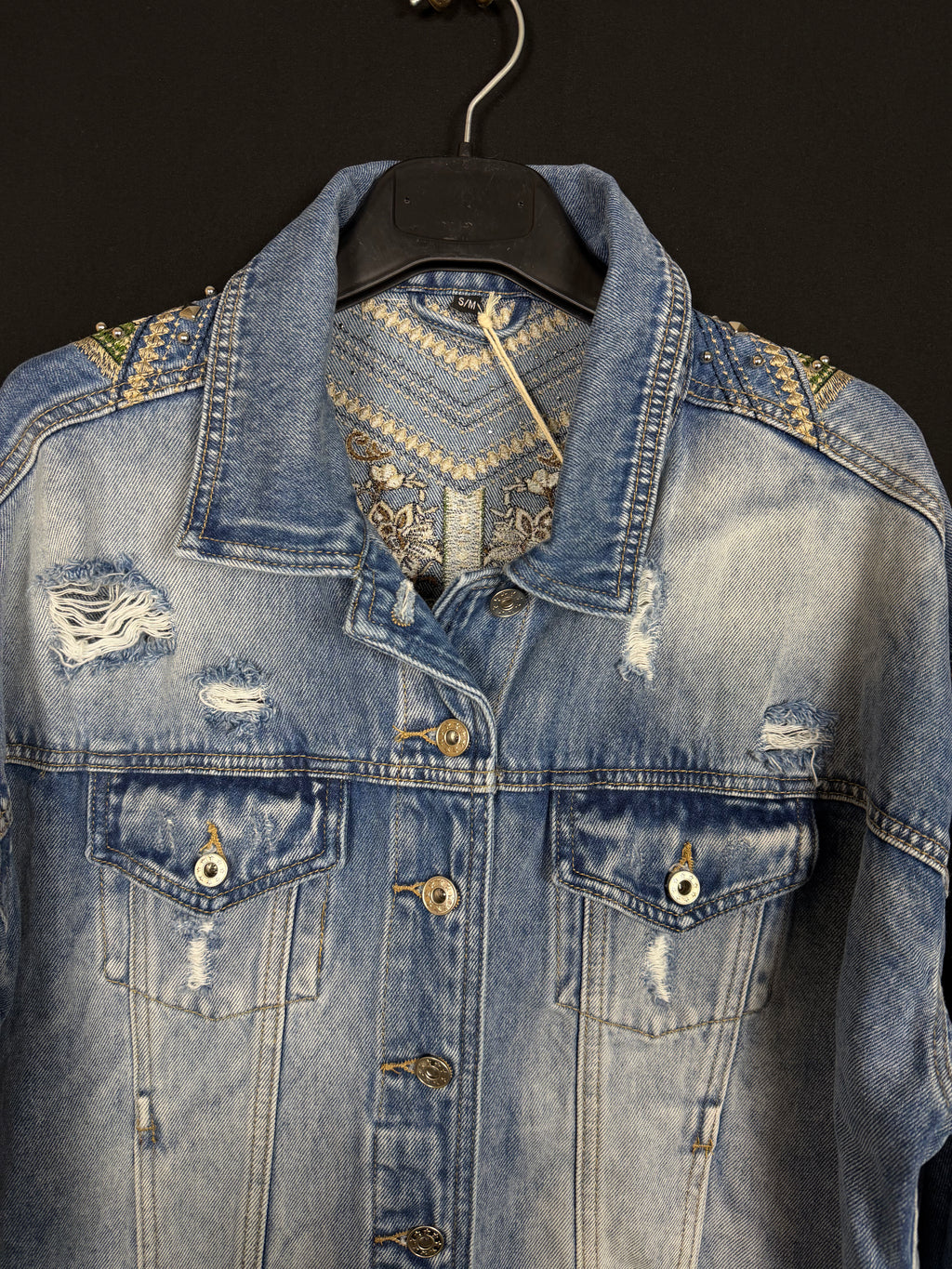 Giacchetta jeans e frenge