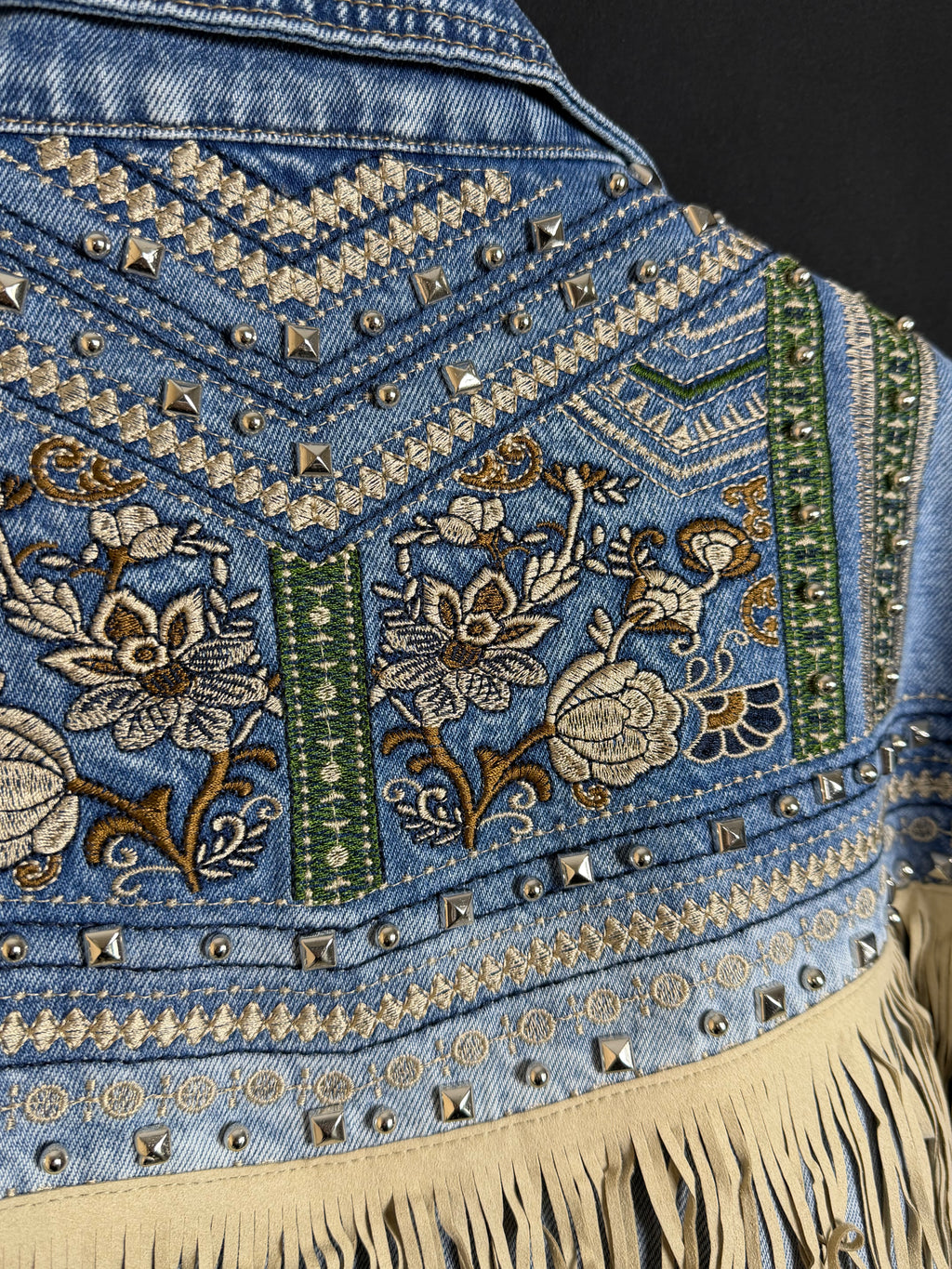 Giacchetta jeans e frenge