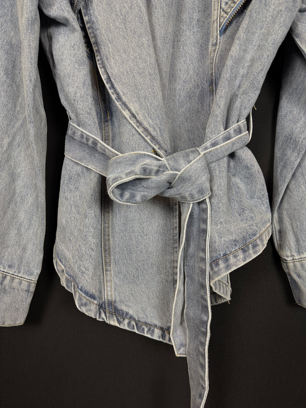 giacchetta zip shape denim